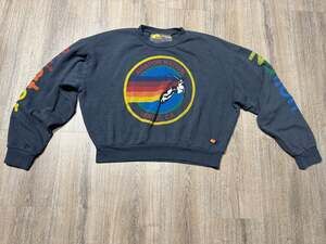 Aviator Nation Charcoal Relaxed Venice Crew Sweatshirt
